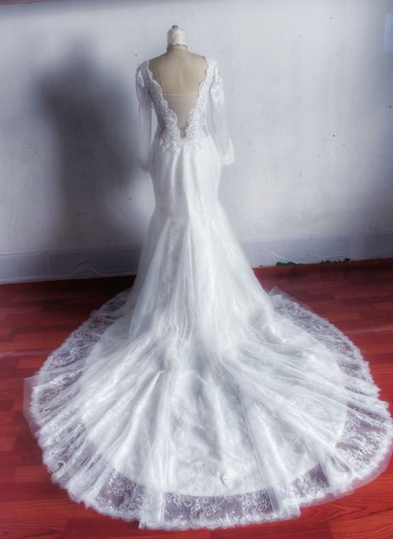 Working on MeJeanne Couture Custom Wedding Dress - Ashley Dahlberg Laroche